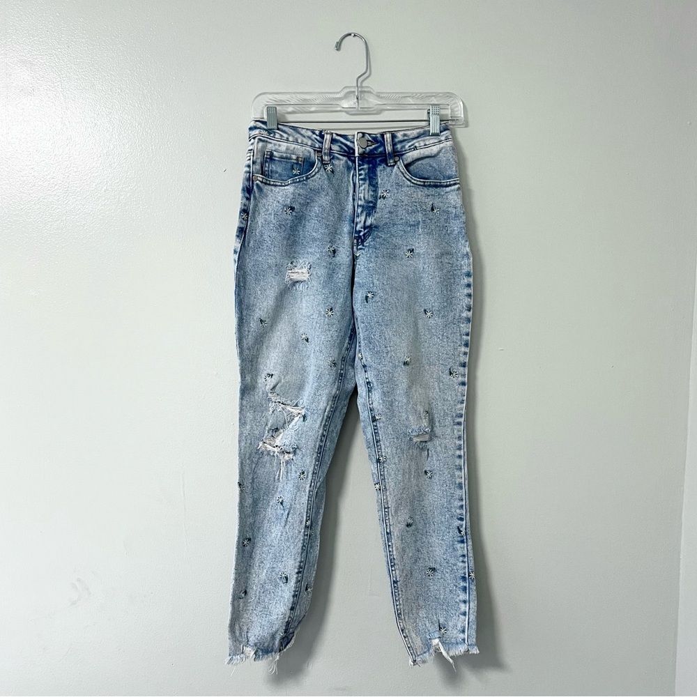 Material Girl Daisy Embroidered Jeans